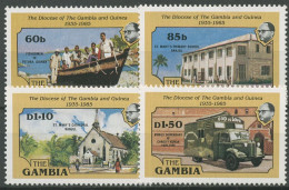 Gambia 1985 50 J. Anglikanische Diözese Fischer Kirche 591/94 Postfrisch - Gambia (1965-...)