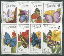 Gambia 1989 Schmetterlinge 863/70 Postfrisch - Gambia (1965-...)