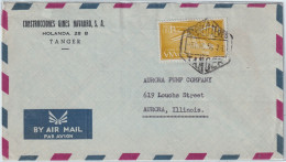 ESPAGNE / ESPAÑA - 1955 Ed.1176 Sobre Carta Por Avion De TANGER (Marruecos) A Los EE.UU. - Storia Postale