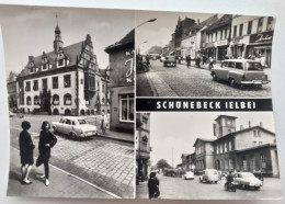 [SACHSEN ANHALT] - 1978 - SCHONEBECK (ELBE) - Rathaus, Strasse, Bahnof - Schönebeck (Elbe)