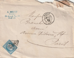 Lettre De Nancy à Paris LSC - 1849-1876: Classic Period