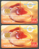 Télécartes MAC DONALD'S McMorning 1998 Petit Déjeuner Mc Morning Vous Sort De Vos Tartines 120U 50U France Telecom - Ohne Zuordnung