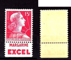 Timbre Neuf ** 1011 Marianne De Muller 15fr Rouge Carminé, Avec Bande Publicitaire EXCEL - Unused Stamps