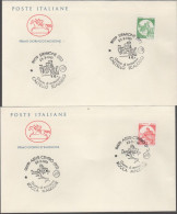 ITALIA - ITALIE - ITALY - 1991 - Castelli D'Italia, Valori Complementari - 2x FDC Cavallino - FDC