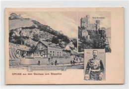 39098308 - Trechtlingshausen Mit Gasthaus Zum Boeppchen, Burg Rheinstein Und Prinz Heinrich Ungelaufen  Gute Erhaltung. - Bingen