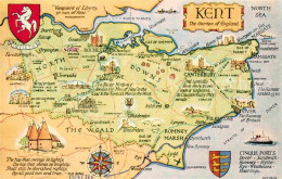 72764017 Canterbury Kent Map Of The Kent Landkarte  - Other & Unclassified