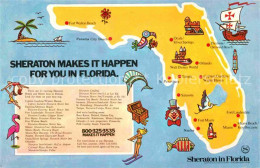 72762762 Orlando_Florida Colonial Plaza Motor Inn Sheraton Hotel Map Landkarte - Autres & Non Classés