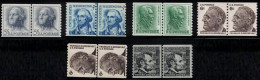 UNITED STATES Scott # Various MNH - 6 Line Pairs - Coil Stamps - Nuevos