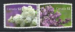 2007 Lilacs  Se-tenant Pair From Sheet Sc 2206i MNH - Neufs