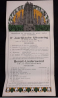 Alfred Ost Affiche 1910 Benoit Liederavond Tekening Sint Rombouts Toren ,Druk V.d Bossche Mechelen - Posters