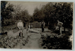 39882408 - Landser Bei Der Gartenarbeit Im Gemuesebeet - Oorlog 1914-18