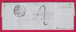 CAD TYPE 15 JANVILLE EURE ET LOIR 1849 BOITE RURALE K VILLERS SUR TILLY POUR VOVES LETTRE - 1849-1876: Klassik