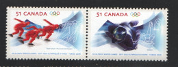 2006  XX Winter Olympics; Men Skating, Skeleton Se-tenant Pair Sc 2144a MNH - Unused Stamps