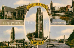 72746087 Boston Town-Bridge Stump Market-Place River-Witham Fidel-House  - Andere & Zonder Classificatie