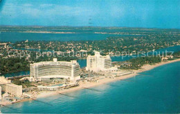 72740750 Miami_Beach Fliegeraufnahme Gold Cost Famous Hotels Fontainebleau And E - Otros & Sin Clasificación