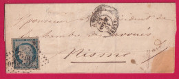 N°4 PC 3710 ALGER ALGERIE POUR NIMES GARD 1852 LETTRE - 1849-1876: Klassieke Periode