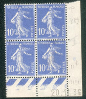 Lot 3917 France Coin Daté N°279 Semeuse (**) - 1930-1939