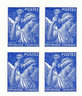 Lot 722 France N°656 Réimpression Bloc De 4 Iris - Autres & Non Classés