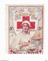 Vignette Militaire - Croix Rouge - Petit Format - Mexico - Red Cross