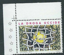 Italia 1977; Campagna Contro La Droga: Lire 120. Angolo Superiore Sinistro. - 1971-80: Mint/hinged