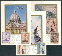 Vatican 1967, Airmail Stamps, Aircraft Over Vatican, Beautiful Maxi Cards - Sonstige & Ohne Zuordnung