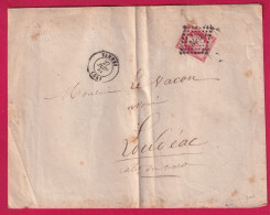 N°17B PC 3484 VANNES MORBIHAN POUR LOUDEAC COTES DU NORD LETTRE - 1849-1876: Periodo Clásico