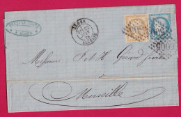 N°55 60 GC5005 ALGER ALGERIE POUR MARSEILLE LETTRE - 1849-1876: Période Classique