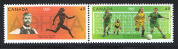 2004 Summer Olympic Games Running, Football  Se-tenant Pair Sc 2050a MNH - Nuevos