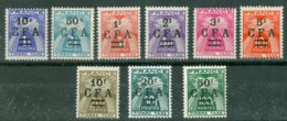 REUNION 1949 - Timbres Taxe Français Surchargés CFA - 9 V. - Strafport