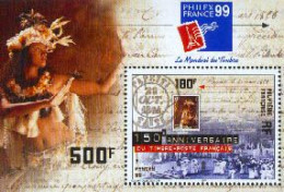 POLYNESIE 1999 - Philexfrance 99 - Timbre Sur Timbre - BF - Blokken & Velletjes