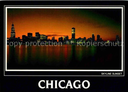 72707606 Chicago_Illinois Skyline Sunset - Sonstige & Ohne Zuordnung