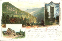 Gruss Aus Der Schmücke - Litho - Suhl