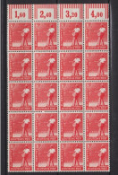 20 Timbres Neufs **  Mi : 945  Haut  De Feuille  1947  8 Pfennig Deutsche Post - Mint