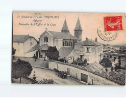 SAINT JOSEPH EN BEAUJOLAIS : Ensemble De L'Eglise Et La Cure - Très Bon état - Other & Unclassified