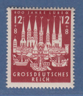 Deutsches Reich 1943 800 Jahre Hansestadt Lübeck Mi.-Nr. 862 Einwandfrei ** - Nuovi