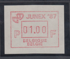 Belgien FRAMA-ATM Sonderausgabe JUNEX '87 Von VS **  - Sonstige & Ohne Zuordnung