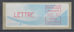 Frankreich Crouzet-ATM Komet C001.75500, Wert LETTRE 2,50 - Other & Unclassified