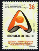 NORTH MACEDONIA 2023 - THE 15TH ANNIVERSARY OF THE POSTAL AGENCY MNH - North Macedonia