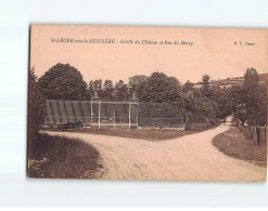 SAINT LEGER SOUS LA BUSSIERE : Grille Du Château Et Rue Du Bourg - état - Autres & Non Classés