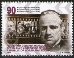 NORTH MACEDONIA 2024 - THE 80th ANNIVERSARY OF THE BIRTH OF MARLON BRANDO MNH - Noord-Macedonië