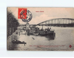 PARIS : Inondation 1910, Quai De La Rapée, Passerelle Du Métro, Vue Prise Du Pont D'Austerlitz - état - Paris Flood, 1910