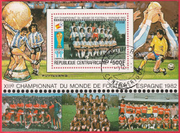 N° Yvert & Tellier BF45 - Rép. Centrafricaine (1981) (Oblit - Gomme Origine) - XIIè Championnat Du Monde Football Espana - Central African Republic