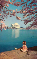 72679494 Washington DC Jefferson Memorial Looking Across The Tidal Basin Girl  - Washington DC