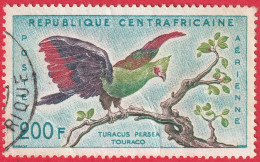 N° Yvert & Tellier PA2 - Rép. Centrafricaine (1960) (Oblitéré) - Oiseaux Divers (Touraco) - Centrafricaine (République)