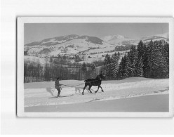 MEGEVE : Ski Tiré Par Le Cheval - état - Megève