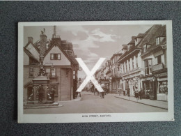 ASHFORD HIGH STREET OLD B/W POSTCARD KENT - Sonstige & Ohne Zuordnung