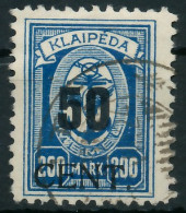 MEMEL 1923 Nr 197 Gestempelt Gepr. X416B06 - Memelgebiet 1923