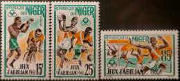 LP3844/2272 - NIGER - 1962 - Jeux Sportifs à Abidjan - SERIE COMPLETE - N°114 à 116 NEUFS* - Níger (1960-...)