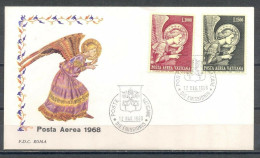 Vatican 1968, Airmal, Angel, FDC - Andere & Zonder Classificatie