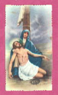 Santino, Holy Card- Maria SS Addolorata. Con Approvazione Ecclesiastica. Ed. EB N° 2-381- Lightly Folded- 100x 55mm- - Devotion Images